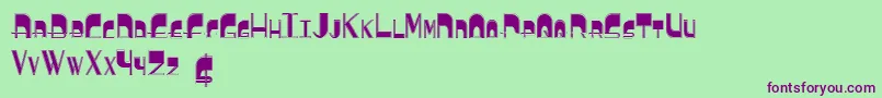 BoldyheadCollege Font – Purple Fonts on Green Background