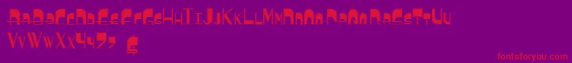 BoldyheadCollege Font – Red Fonts on Purple Background