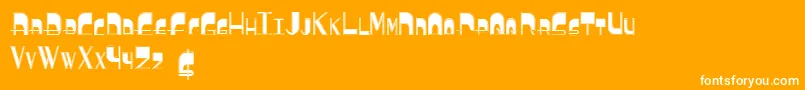 BoldyheadCollege Font – White Fonts on Orange Background