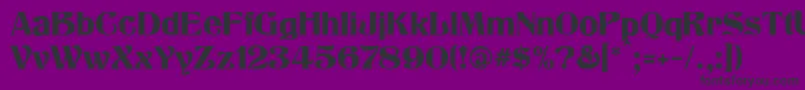 Klarissa Font – Black Fonts on Purple Background