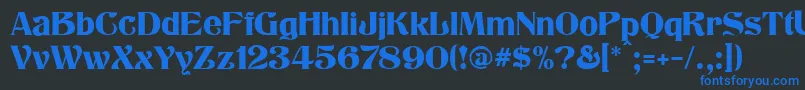 Klarissa Font – Blue Fonts on Black Background