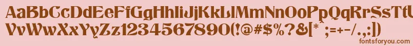 Klarissa Font – Brown Fonts on Pink Background