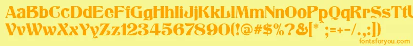 Klarissa Font – Orange Fonts on Yellow Background