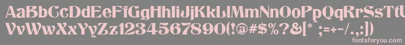 Klarissa Font – Pink Fonts on Gray Background