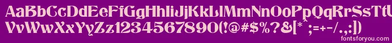 Klarissa Font – Pink Fonts on Purple Background