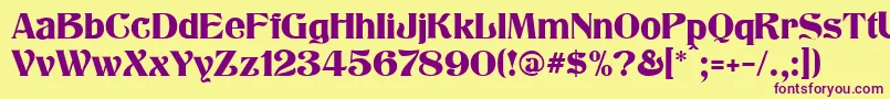 Klarissa Font – Purple Fonts on Yellow Background