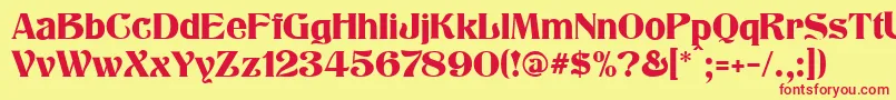 Klarissa Font – Red Fonts on Yellow Background