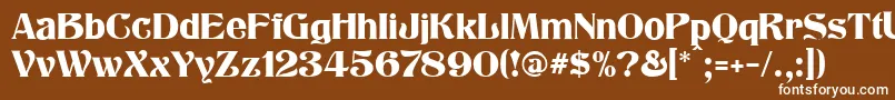 フォントKlarissa – 茶色の背景に白い文字