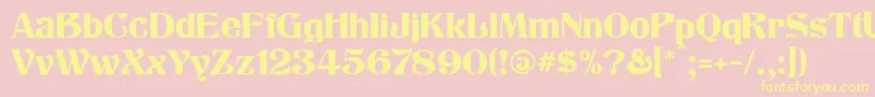 Klarissa Font – Yellow Fonts on Pink Background