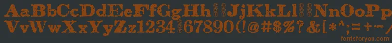 CarbondaleEval-fontti – ruskeat fontit mustalla taustalla