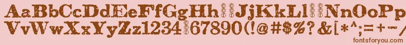 CarbondaleEval Font – Brown Fonts on Pink Background