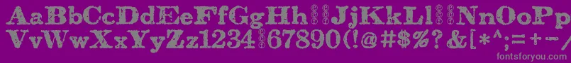 CarbondaleEval Font – Gray Fonts on Purple Background