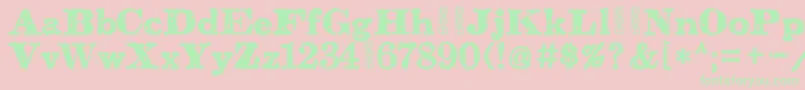 CarbondaleEval Font – Green Fonts on Pink Background