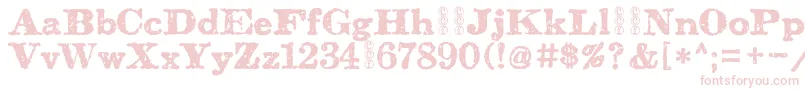 Шрифт CarbondaleEval – розовые шрифты на белом фоне