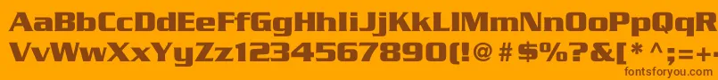 Babylon5 Font – Brown Fonts on Orange Background