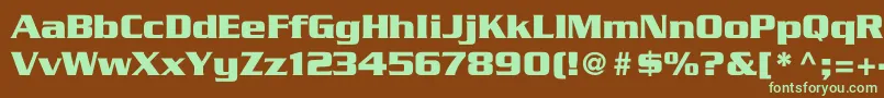 Babylon5 Font – Green Fonts on Brown Background