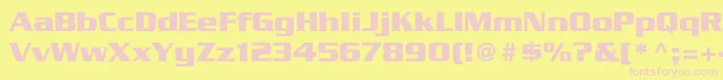 Babylon5 Font – Pink Fonts on Yellow Background