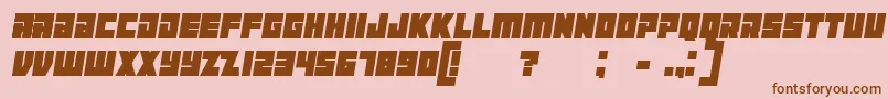 ManiacItalic Font – Brown Fonts on Pink Background