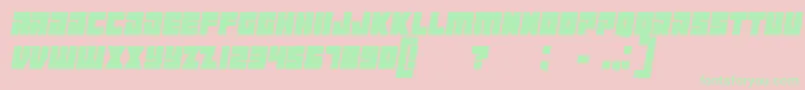 ManiacItalic Font – Green Fonts on Pink Background