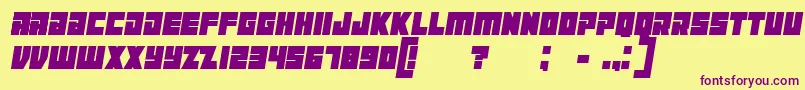 ManiacItalic Font – Purple Fonts on Yellow Background