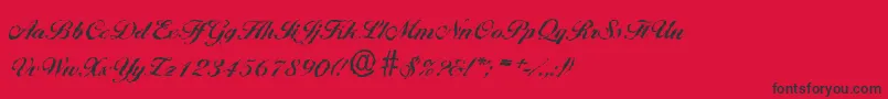 BallantinesrandomBold-Schriftart – Schwarze Schriften auf rotem Hintergrund