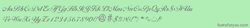 BallantinesrandomBold Font – Gray Fonts on Green Background