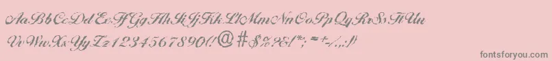 BallantinesrandomBold-Schriftart – Graue Schriften auf rosa Hintergrund