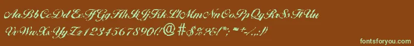 BallantinesrandomBold Font – Green Fonts on Brown Background