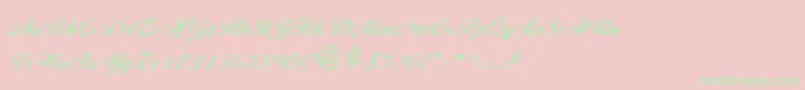 BallantinesrandomBold Font – Green Fonts on Pink Background