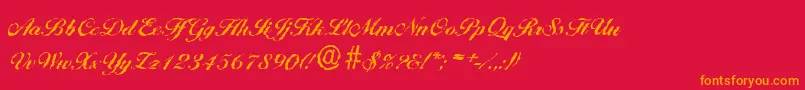 BallantinesrandomBold Font – Orange Fonts on Red Background