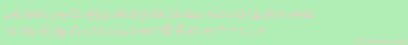 BallantinesrandomBold Font – Pink Fonts on Green Background