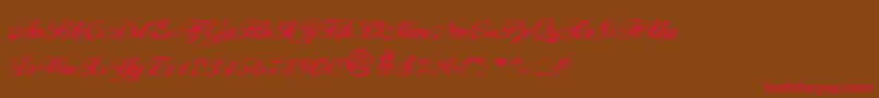 BallantinesrandomBold Font – Red Fonts on Brown Background