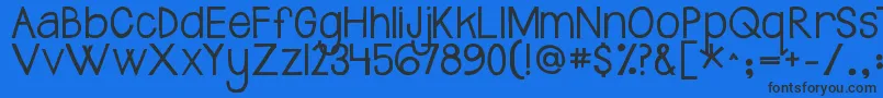 Jandasafeandsoundsolid Font – Black Fonts on Blue Background