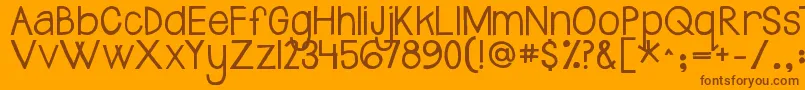 Jandasafeandsoundsolid Font – Brown Fonts on Orange Background