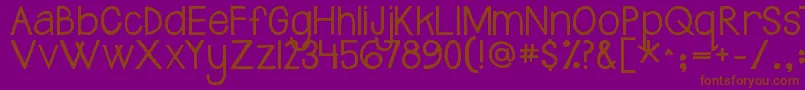 Jandasafeandsoundsolid Font – Brown Fonts on Purple Background