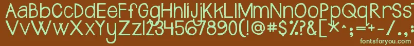 Jandasafeandsoundsolid Font – Green Fonts on Brown Background