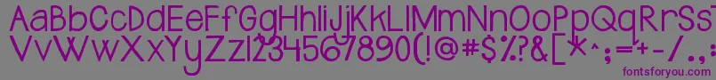 Jandasafeandsoundsolid Font – Purple Fonts on Gray Background