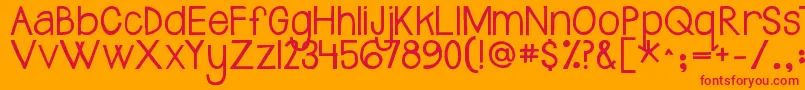 Jandasafeandsoundsolid Font – Red Fonts on Orange Background