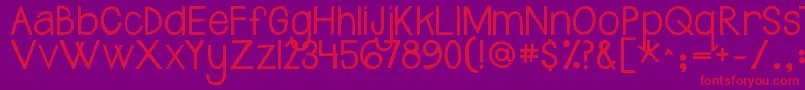 Jandasafeandsoundsolid Font – Red Fonts on Purple Background