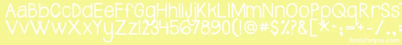 Jandasafeandsoundsolid Font – White Fonts on Yellow Background