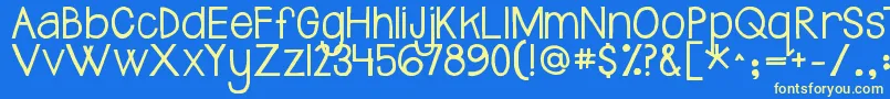 Jandasafeandsoundsolid Font – Yellow Fonts on Blue Background