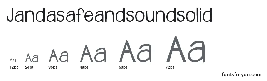 Размеры шрифта Jandasafeandsoundsolid