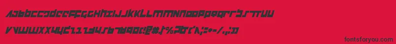 Flightcorpsci Font – Black Fonts on Red Background