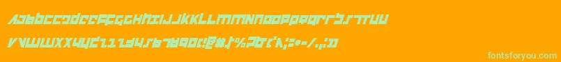 Flightcorpsci Font – Green Fonts on Orange Background