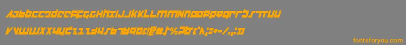 Flightcorpsci Font – Orange Fonts on Gray Background