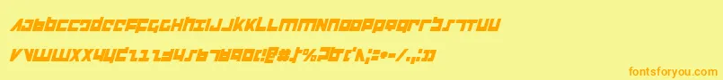 Flightcorpsci Font – Orange Fonts on Yellow Background