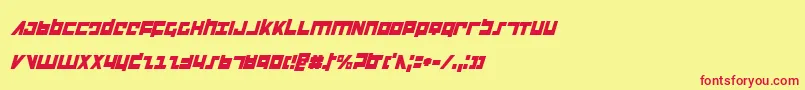 Flightcorpsci Font – Red Fonts on Yellow Background