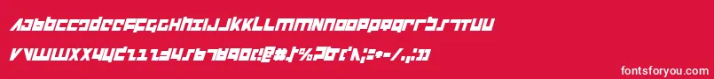 フォントFlightcorpsci – 赤い背景に白い文字