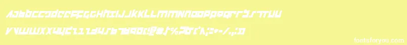 Flightcorpsci Font – White Fonts on Yellow Background