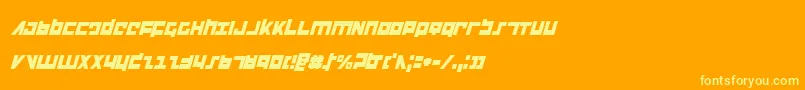 Flightcorpsci Font – Yellow Fonts on Orange Background